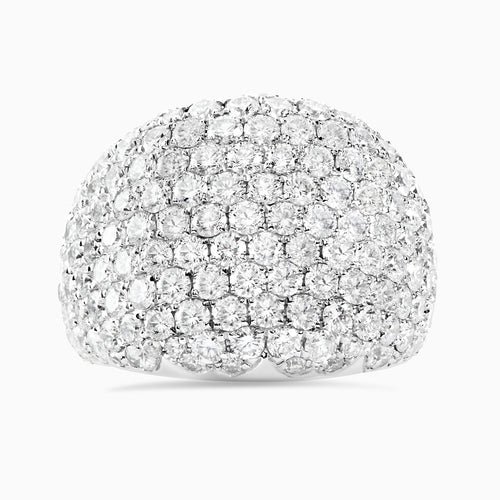 Oriana Pave Puff Diamond Dome Cocktail Ring 5.10 ctw