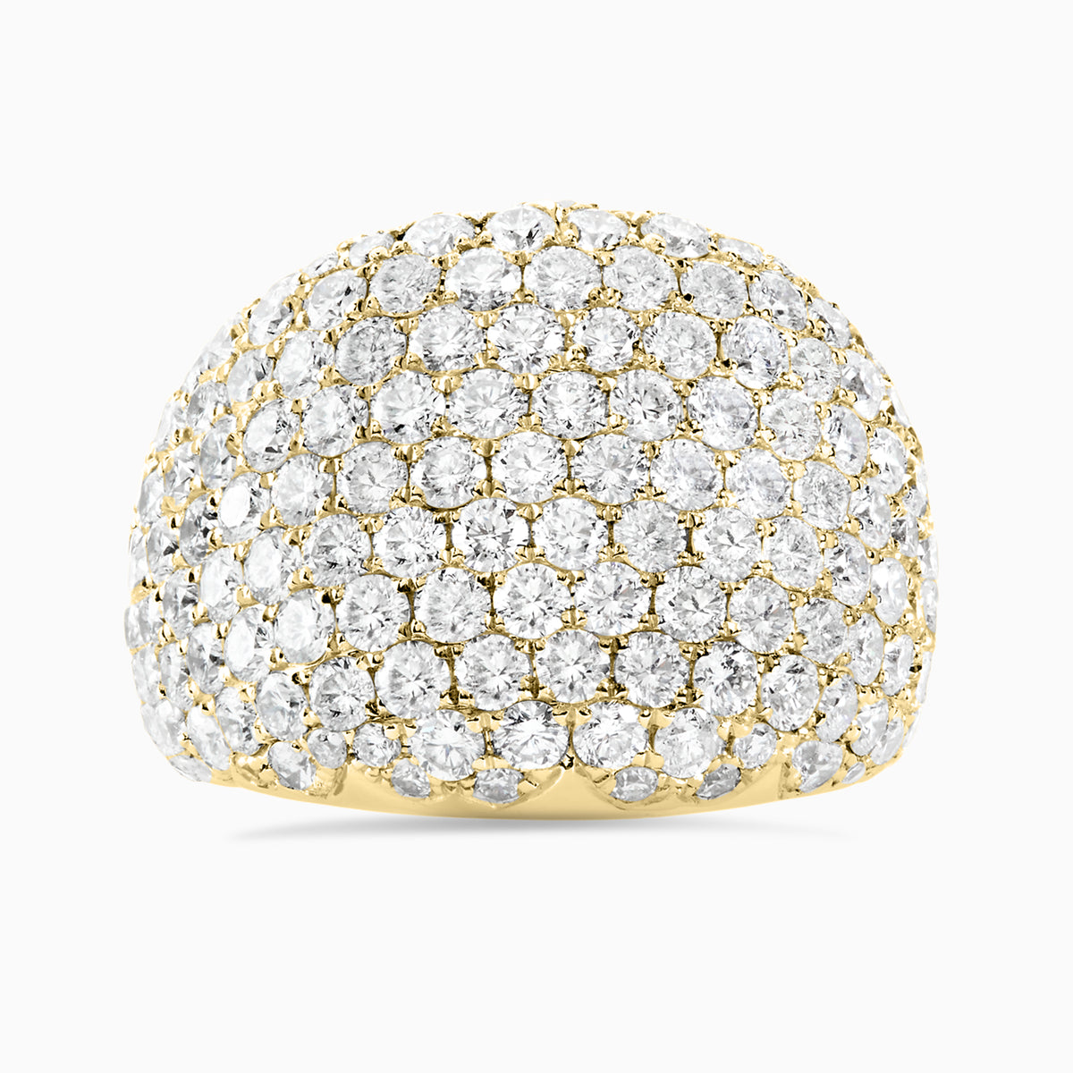 Oriana Pave Puff Diamond Dome Cocktail Ring 5.10 ctw