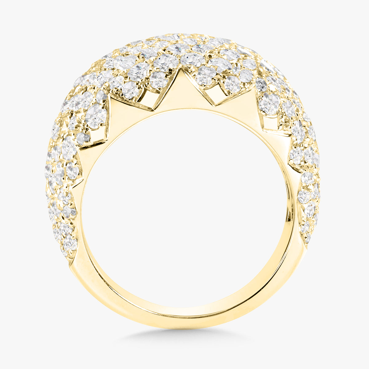 Oriana Pave Puff Diamond Dome Cocktail Ring 5.10 ctw
