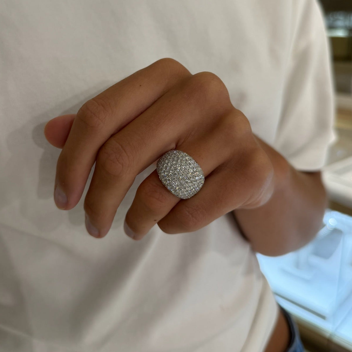 Oriana diamond pave ring