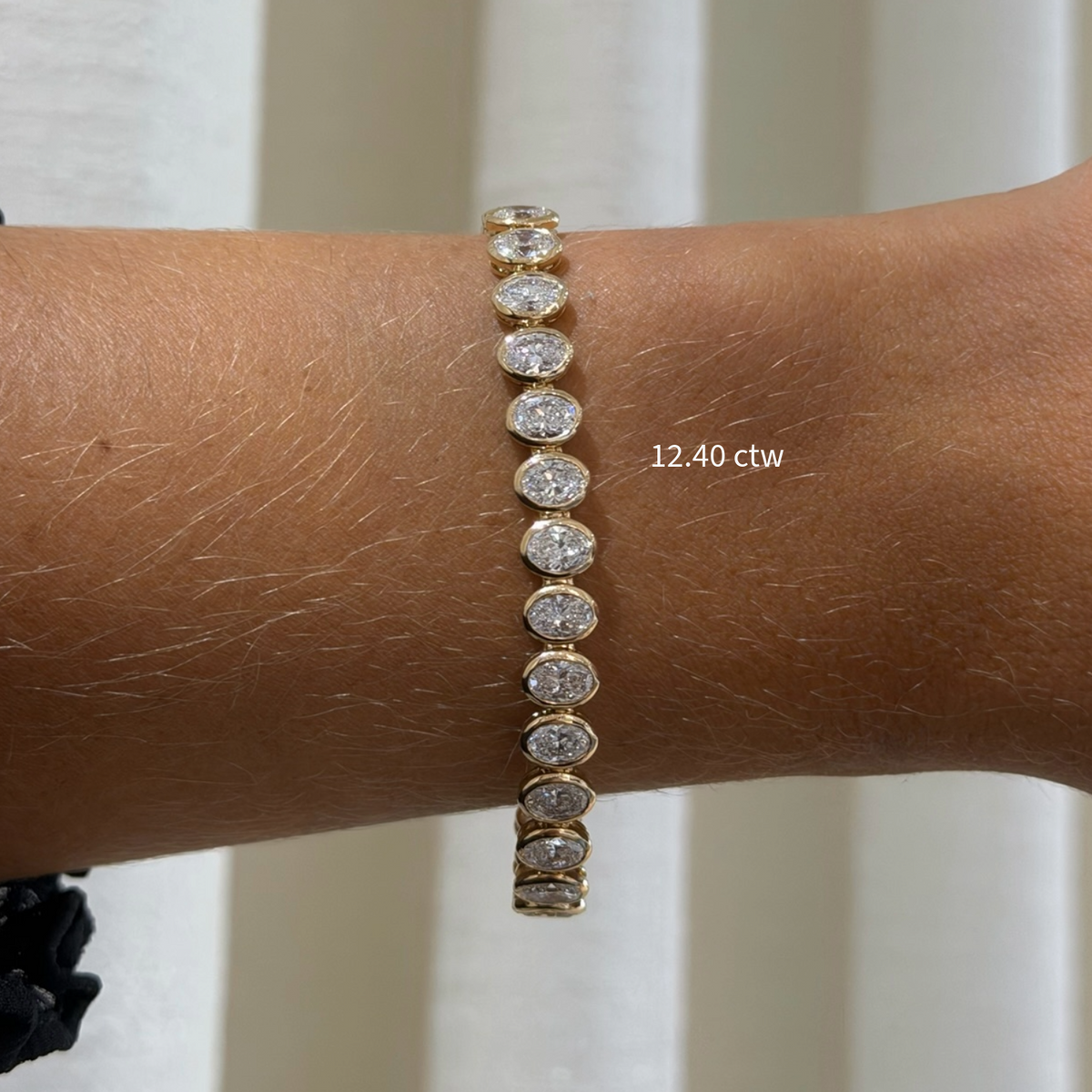 Oval Bezel Set Tennis Bracelet
