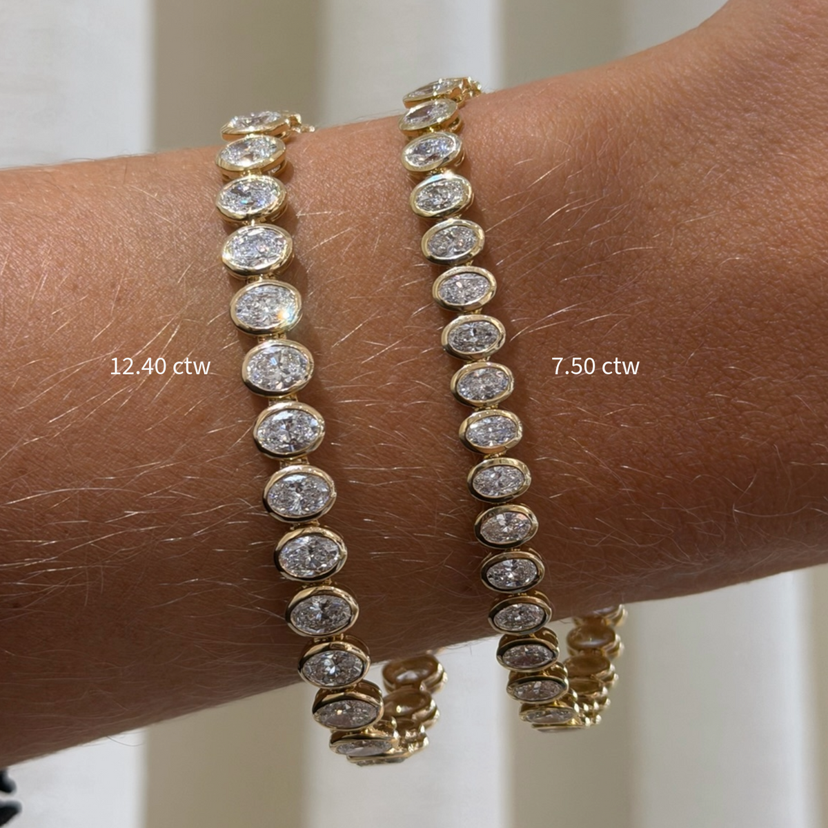 Oval Bezel Set Tennis Bracelet
