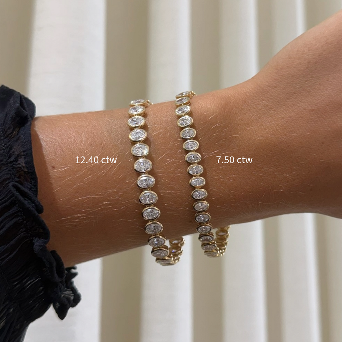 Oval Bezel Set Tennis Bracelet
