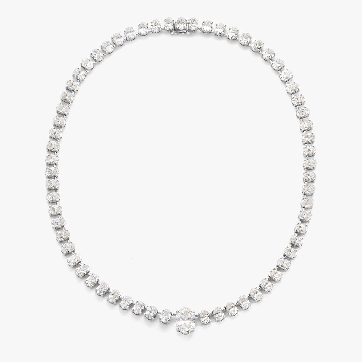 Josette Floating Oval Diamond Necklace 35 ctw