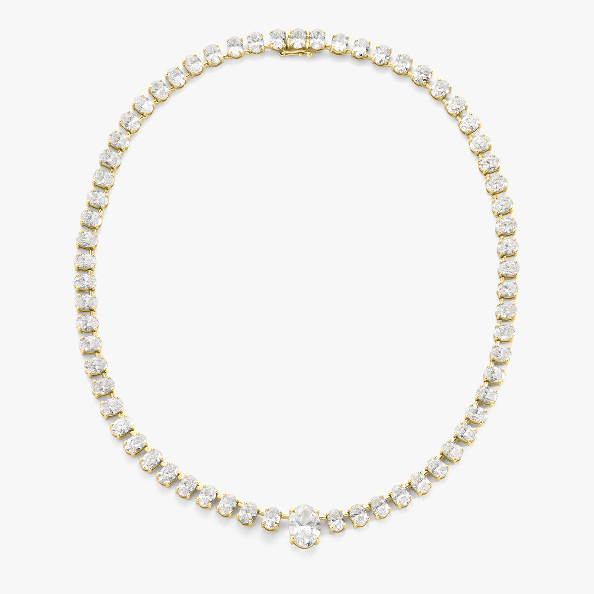 Josette Floating Oval Diamond Necklace 35 ctw