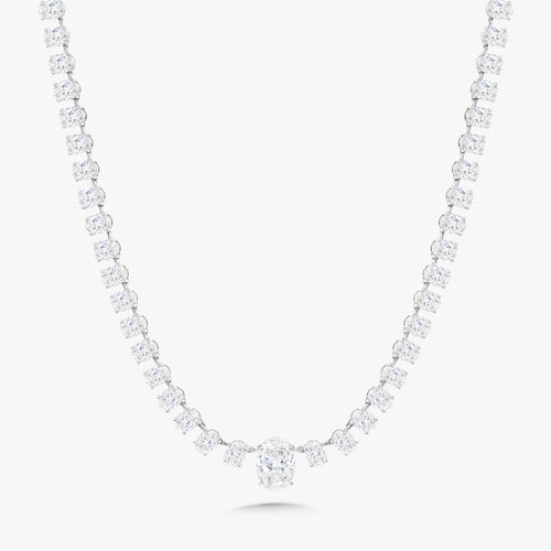 Josette Floating Oval Diamond Necklace 35 ctw