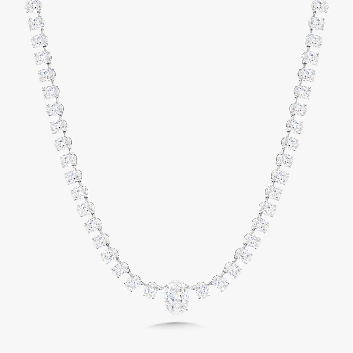 Josette Floating Oval Diamond Necklace 35 ctw