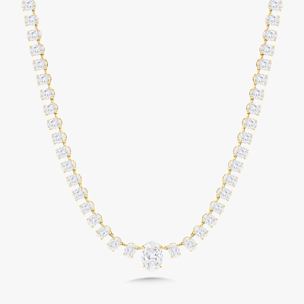 Josette Floating Oval Diamond Necklace 35 ctw