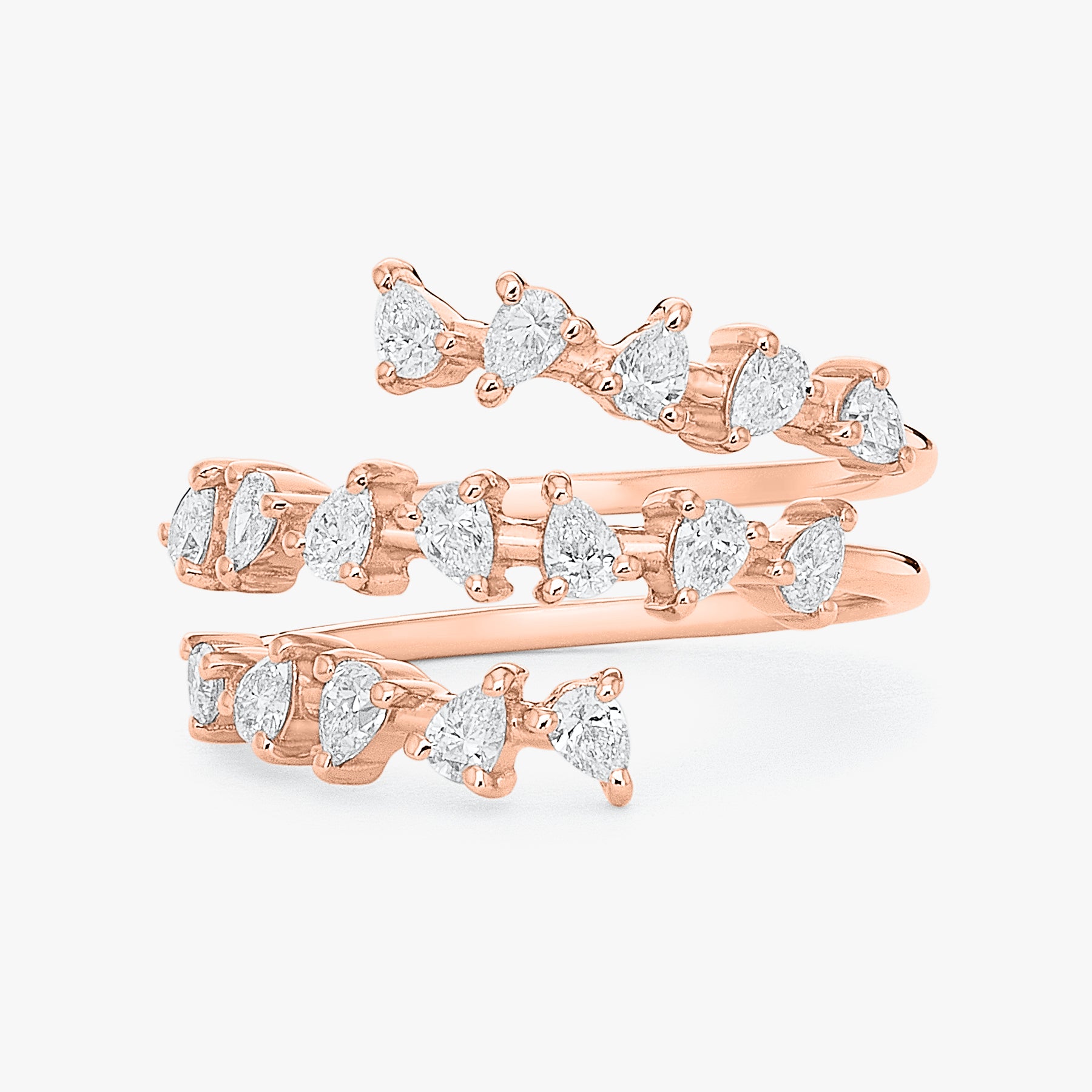 Paislee Pear Crossover Diamond Ring – RWFJ