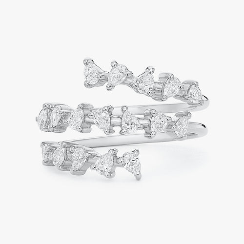 Paislee Pear Crossover Diamond Ring