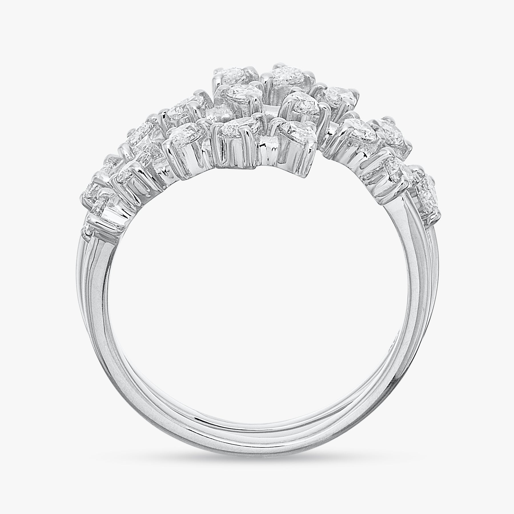 アクセサリー Diamonds 2.00 / PT 900 Women's Ring Paislee Pear Crossover Diamond Ring – RWFJ
