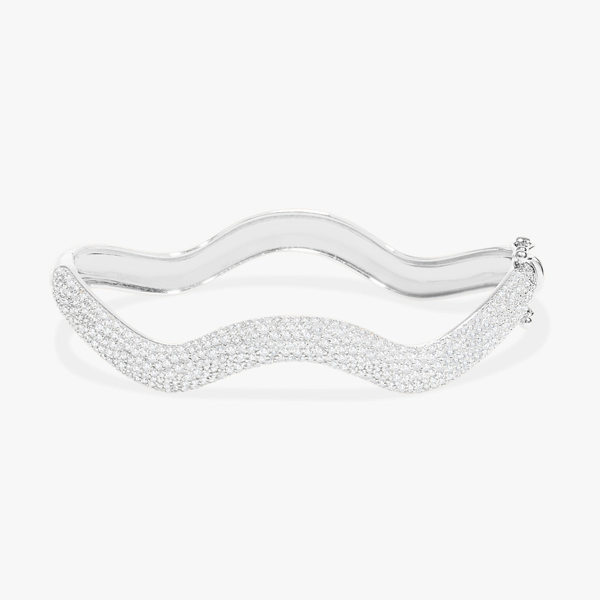 Welle Wavy Diamond Bangle Bracelet 2.72 ctw