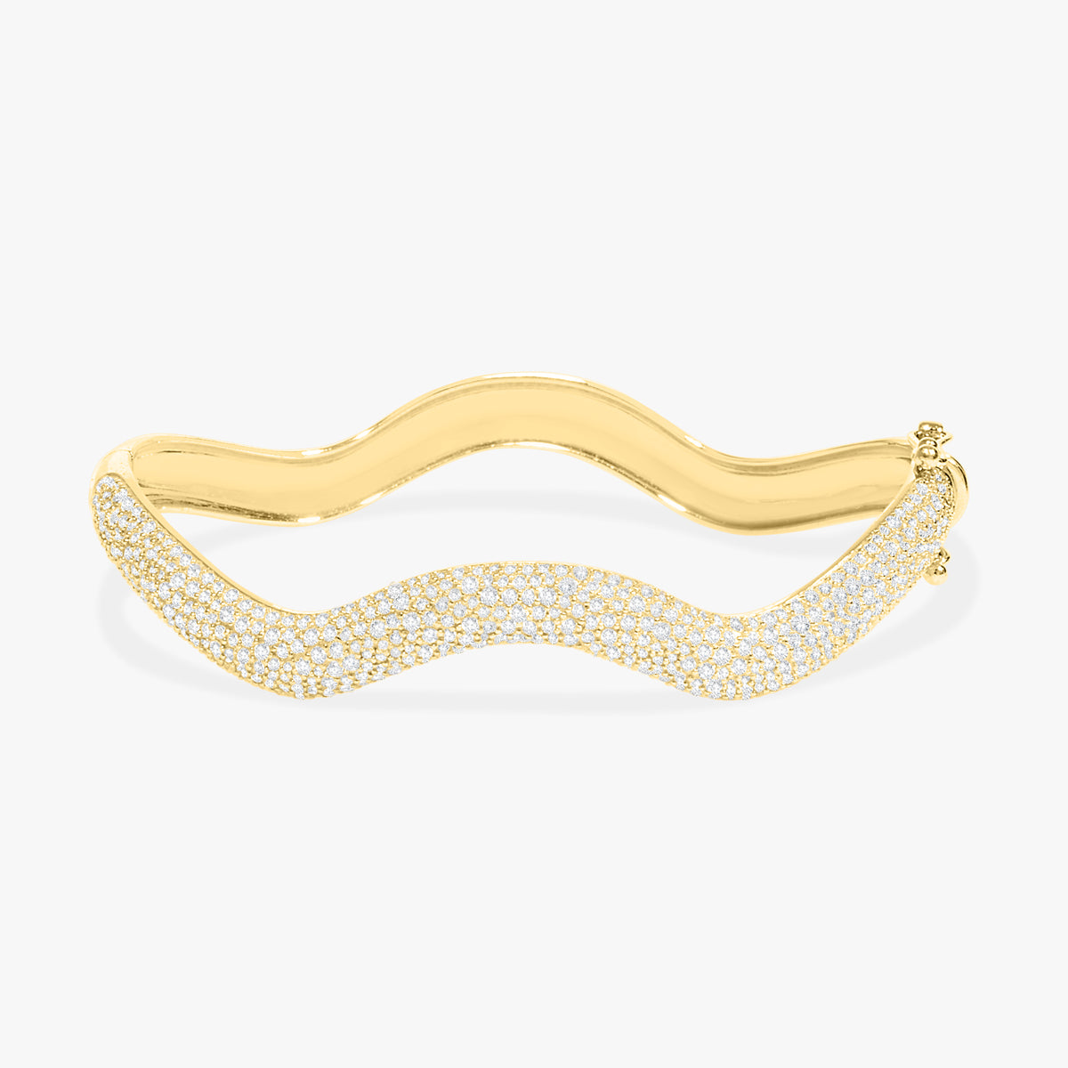 Welle Wavy Diamond Bangle Bracelet 2.72 ctw