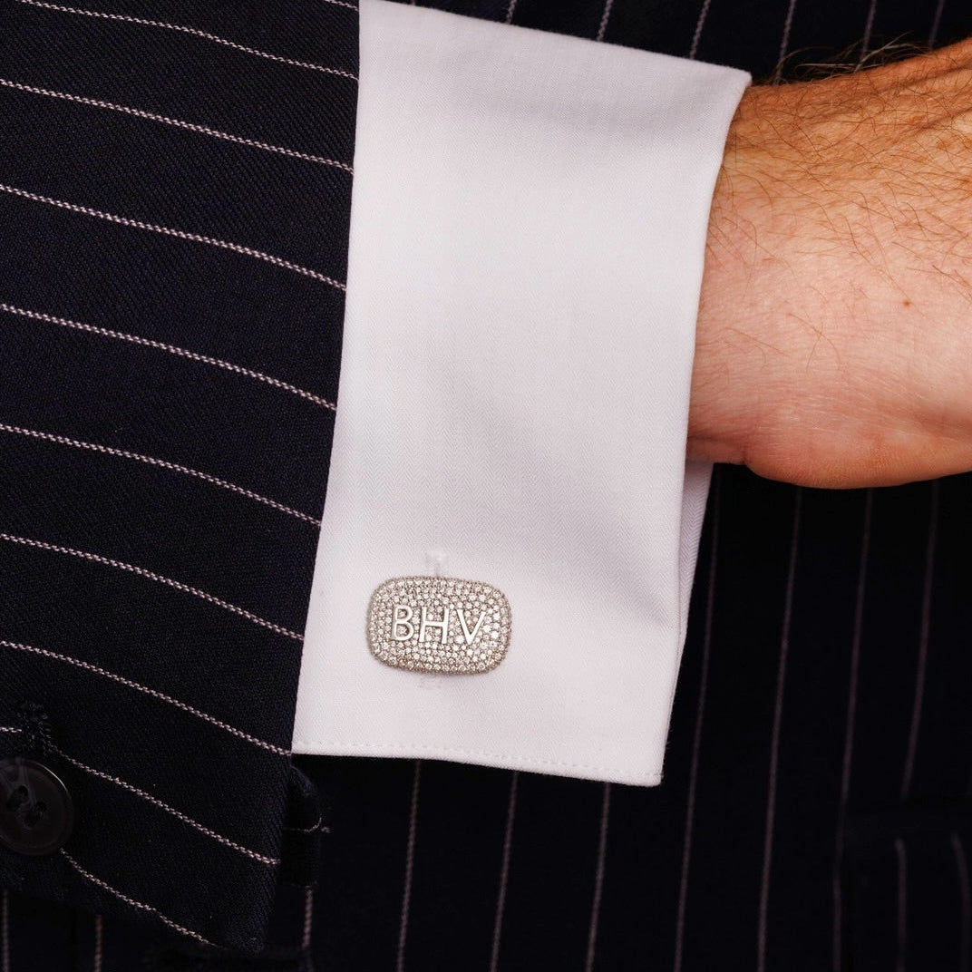 Pave Diamond Cuff Links