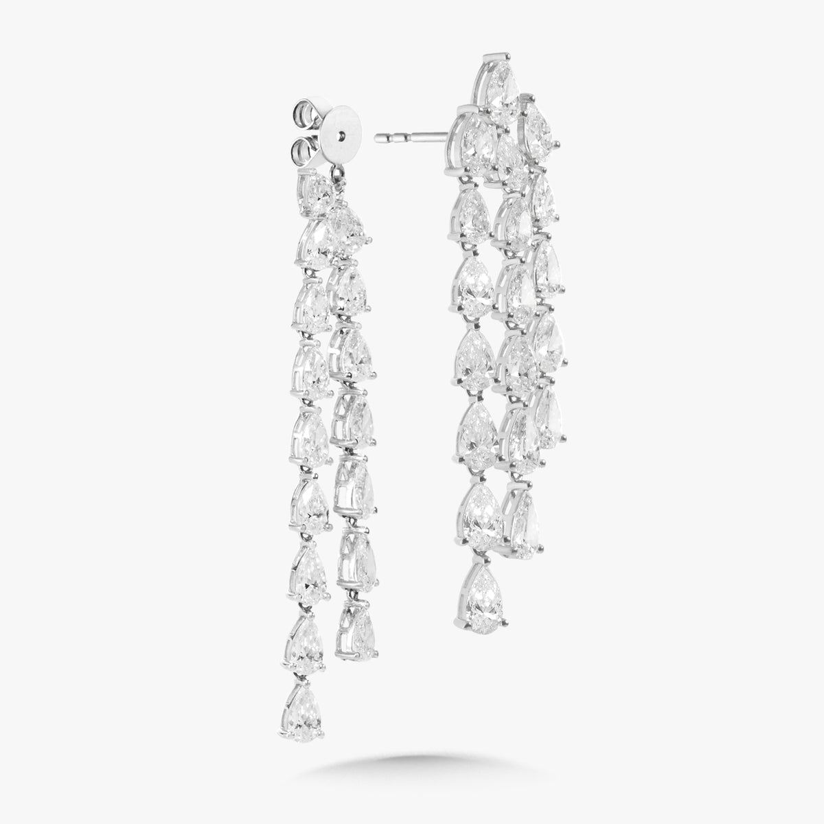 Pear Diamond Dangle Stud Earrings 22.92 ctw