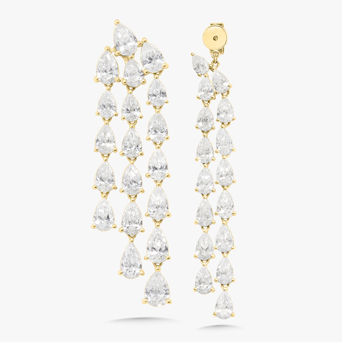 Pear Diamond Dangle Stud Earrings 22.92 ctw