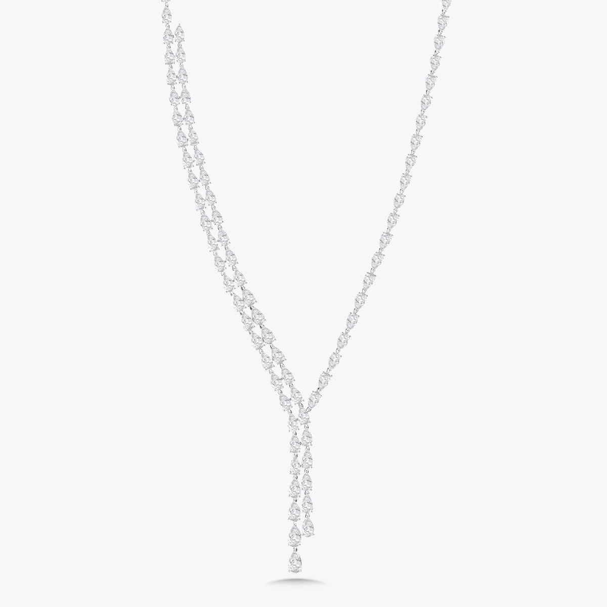 Tulane Pear Diamond Double Lariat 28.56 ctw