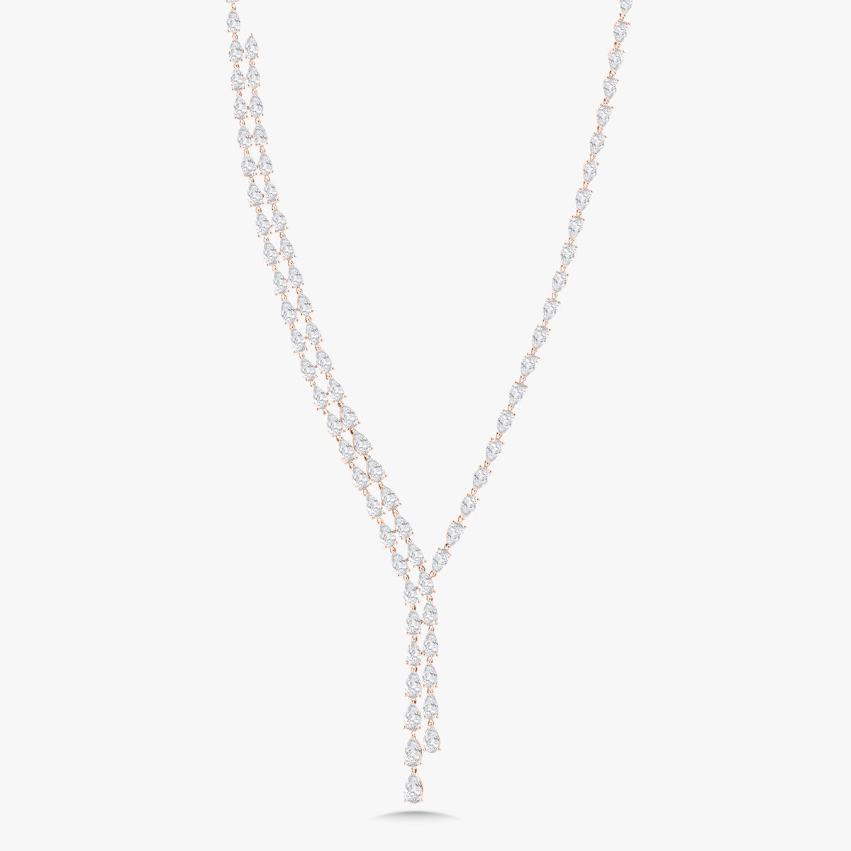 Tulane Pear Diamond Double Lariat 28.56 ctw