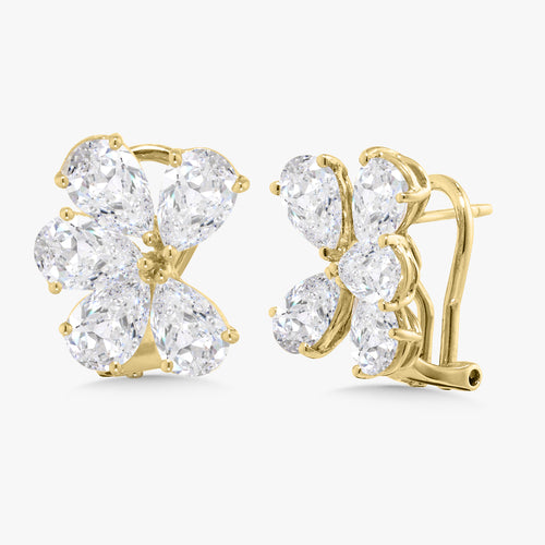Auden Diamond Flower Cluster Earrings 5.80 ctw