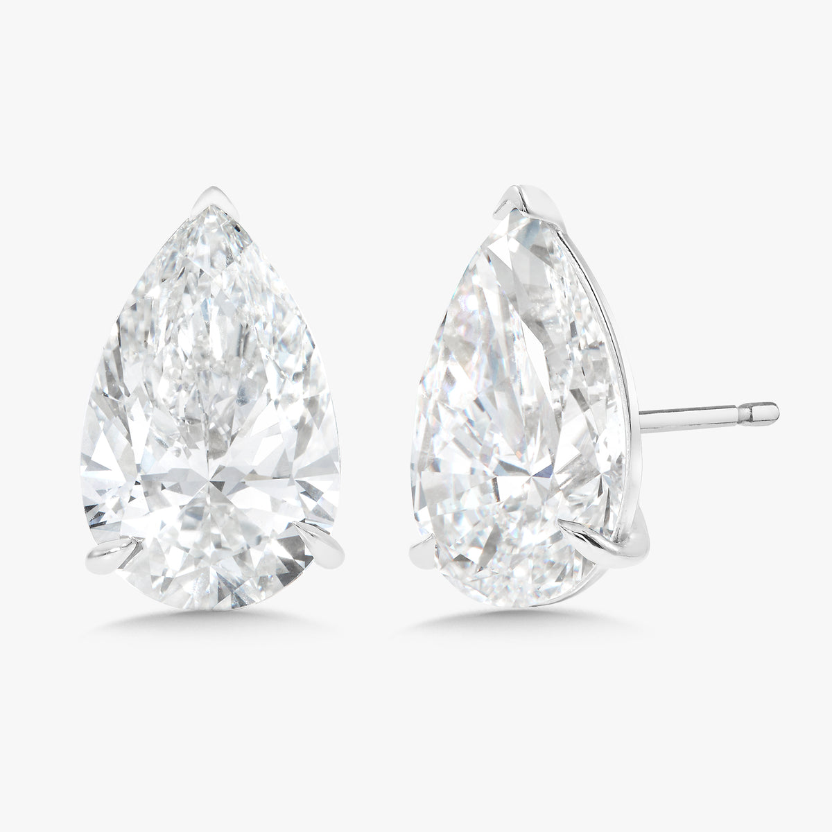 Lab Grown Pear Cut Diamond Studs