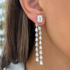 Pear Diamond Dangle Earring Backs 10.68 ctw