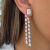 Pear Diamond Dangle Earring Backs 10.68 ctw