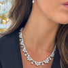 Pear & Oval Diamond Tennis Necklace
