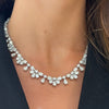 Pear & Oval Diamond Tennis Necklace
