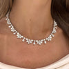 Pear & Oval Diamond Tennis Necklace