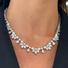 Pear & Oval Diamond Tennis Necklace