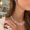 Pear & Oval Diamond Tennis Necklace,Martha May Pave Diamond Bow Cocktail Ring 5 ctw,Duchess Pear & Oval Diamond Dangle Earrings 6.82 ctw
