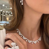Pear & Oval Diamond Tennis Necklace,Martha May Pave Diamond Bow Cocktail Ring 5 ctw,Duchess Pear & Oval Diamond Dangle Earrings 6.82 ctw