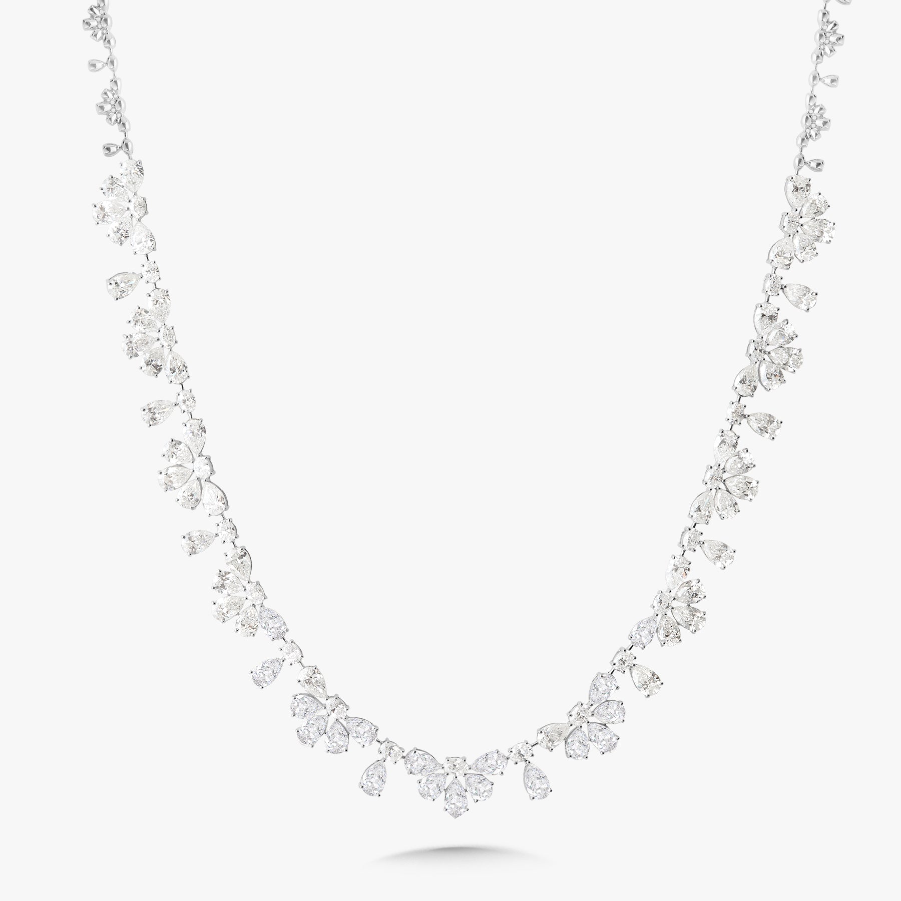 Duchess Pear & Oval Diamond Tennis Necklace 34.94 ctw – RWFJ