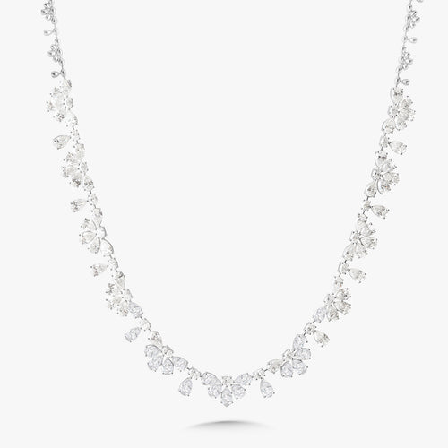 Duchess Pear & Oval Diamond Tennis Necklace 34.94 ctw