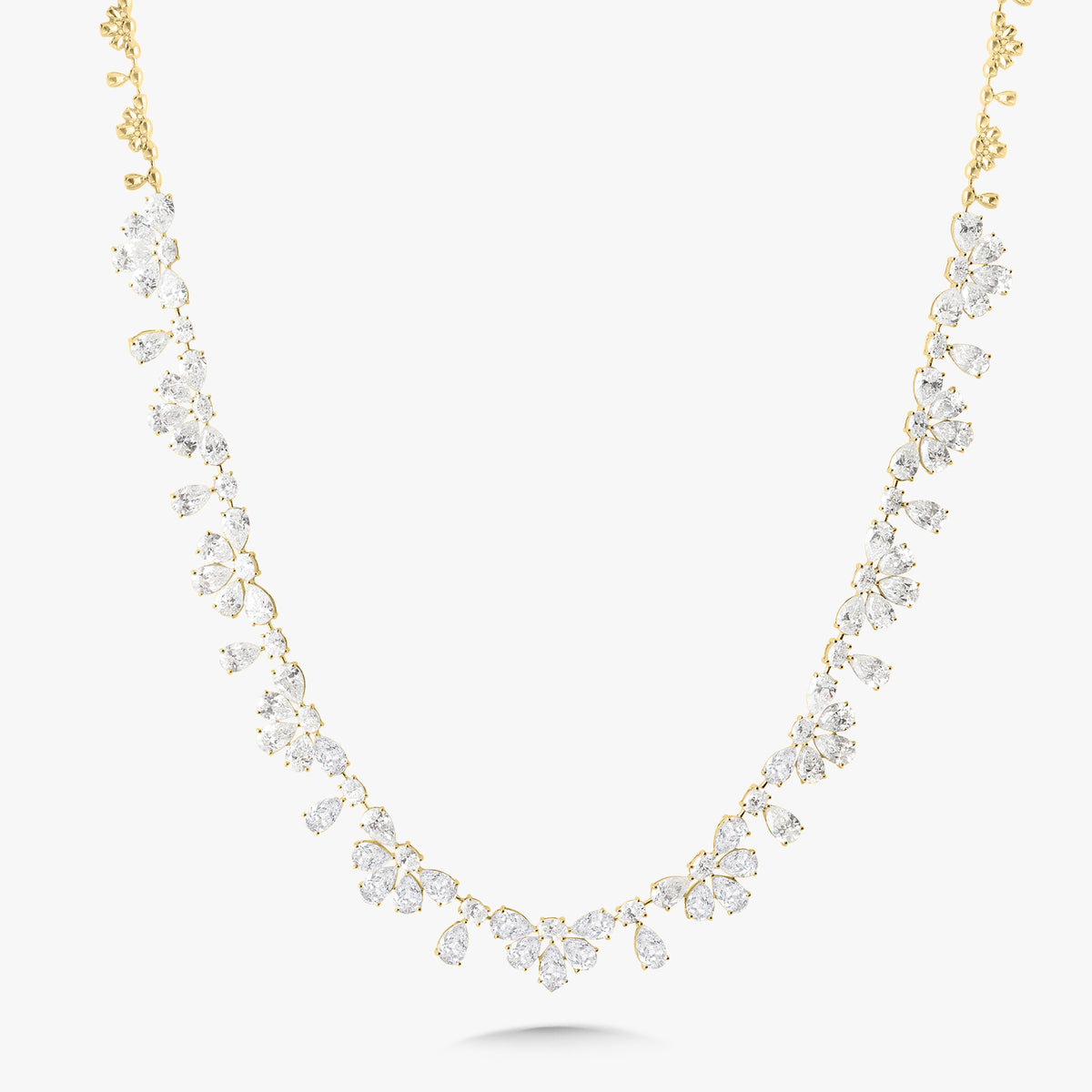 Duchess Pear & Oval Diamond Tennis Necklace 34.94 ctw