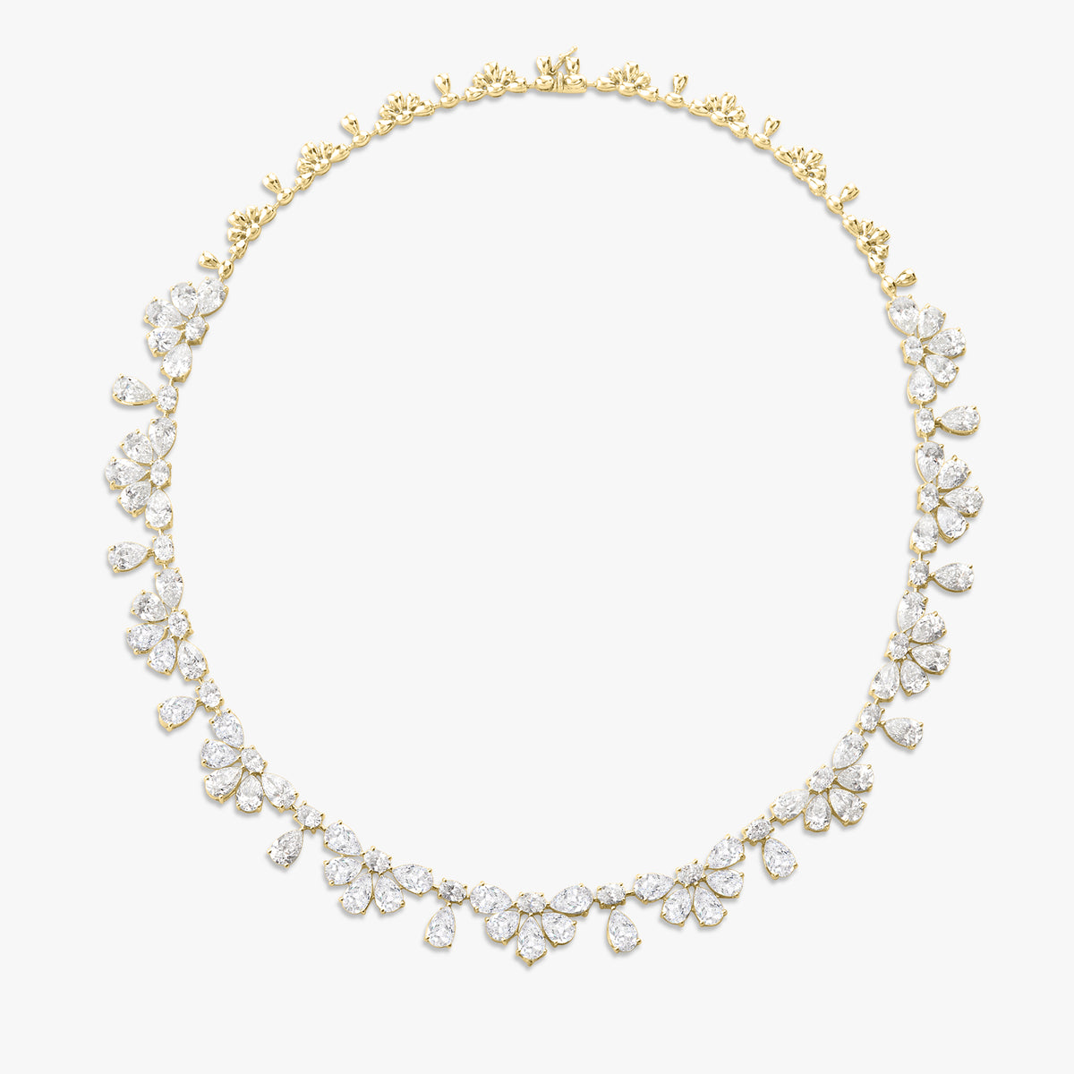Duchess Pear & Oval Diamond Tennis Necklace 34.94 ctw