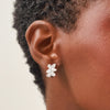 Perla Pear Diamond Cluster Stud Earrings 3.90 ctw