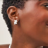 Perla Pear Diamond Cluster Stud Earrings 3.90 ctw