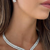 Perla Pear Diamond Cluster Stud Earrings 3.90 ctw
