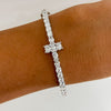 Petite Kirk Oval & Round Diamond Cross Bangle 4.65 ctw