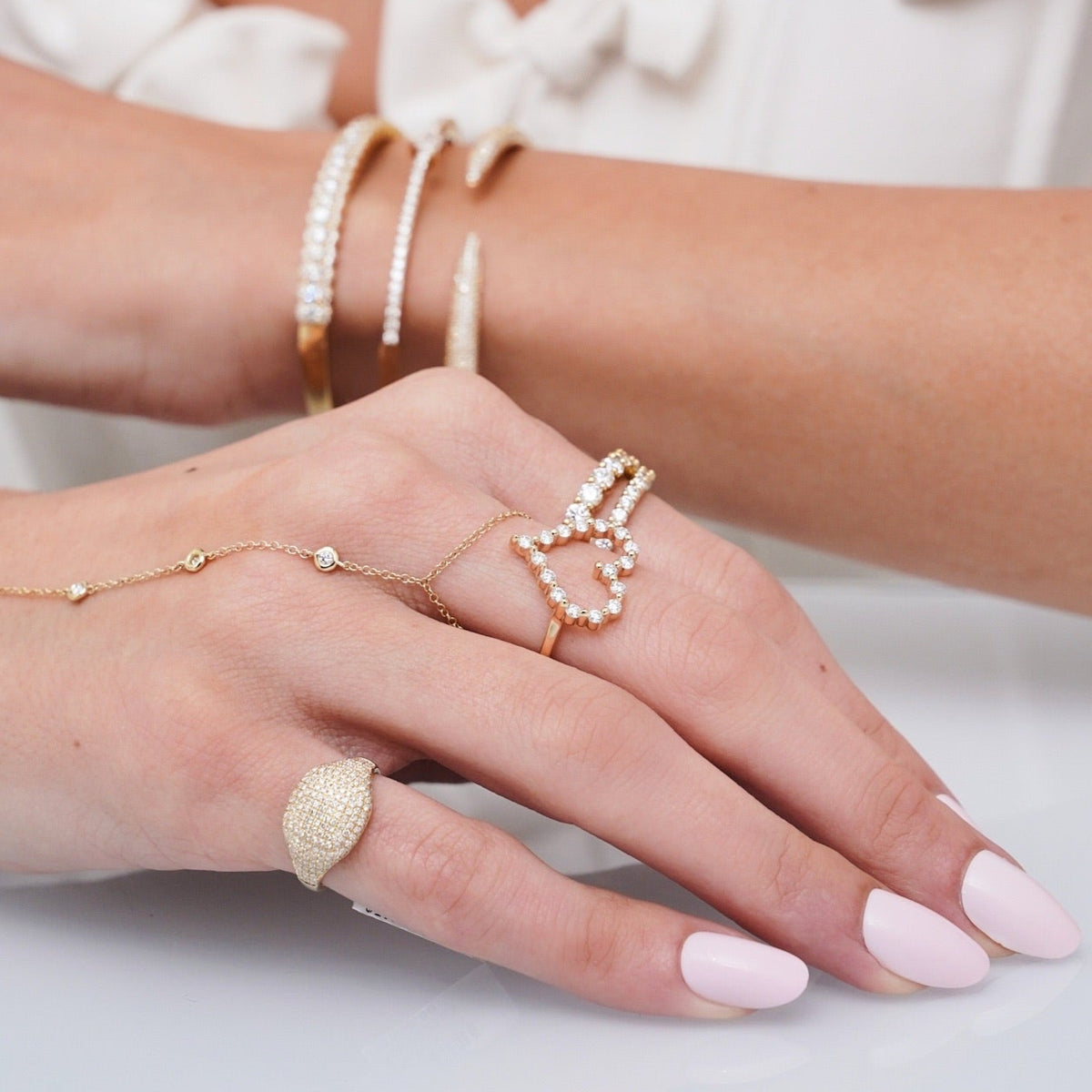 Peyton Pave Diamond Signet Ring
