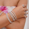 Pilar Pave Chain Link Bangle Bracelet 2.85 ctw