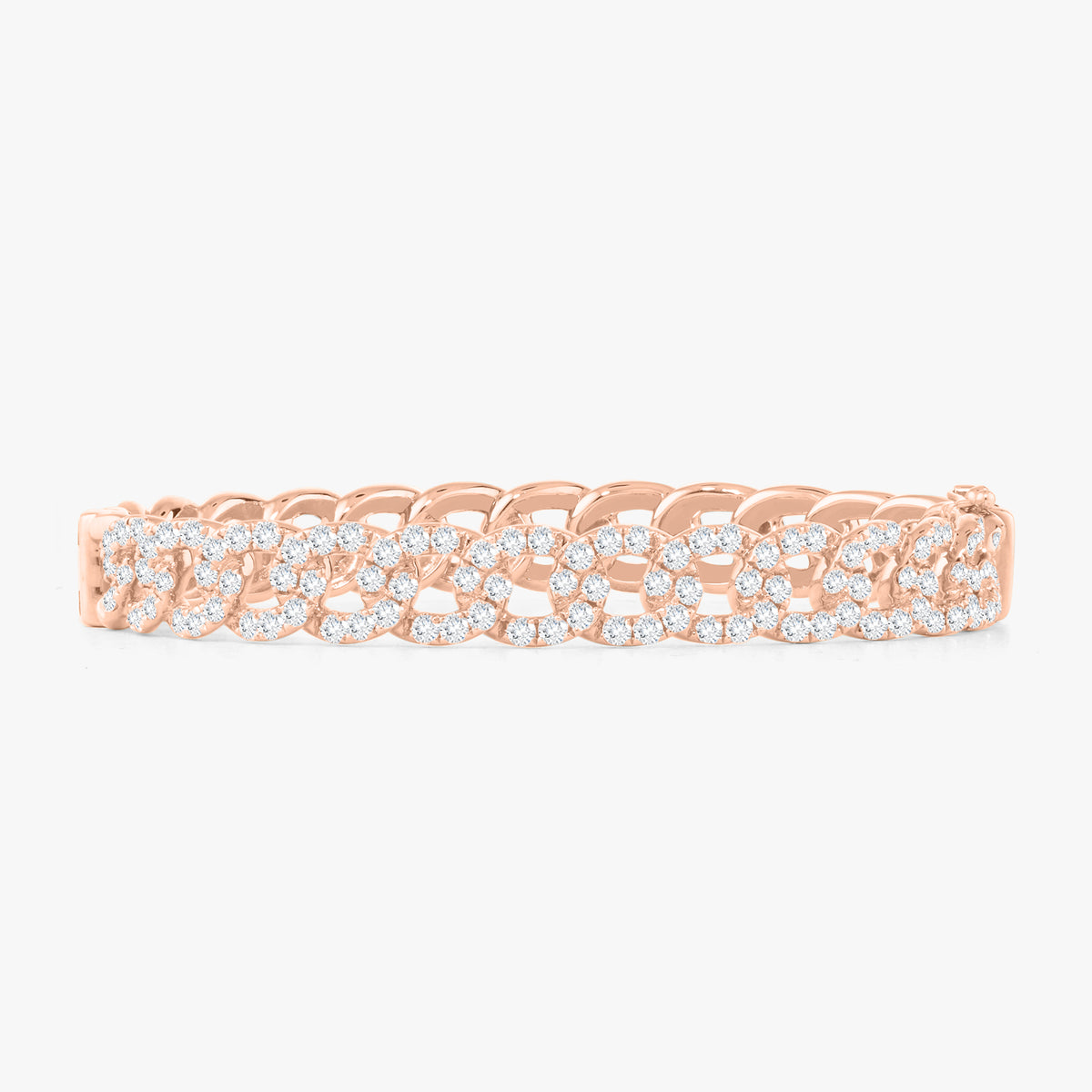 Pilar Pave Chain Link Bangle Bracelet 1.75 ctw