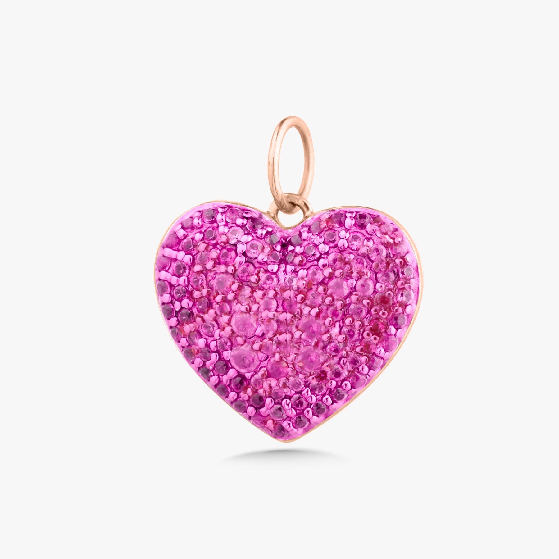 Reversible Pink Sapphire & Diamond Heart Charm – RWFJ