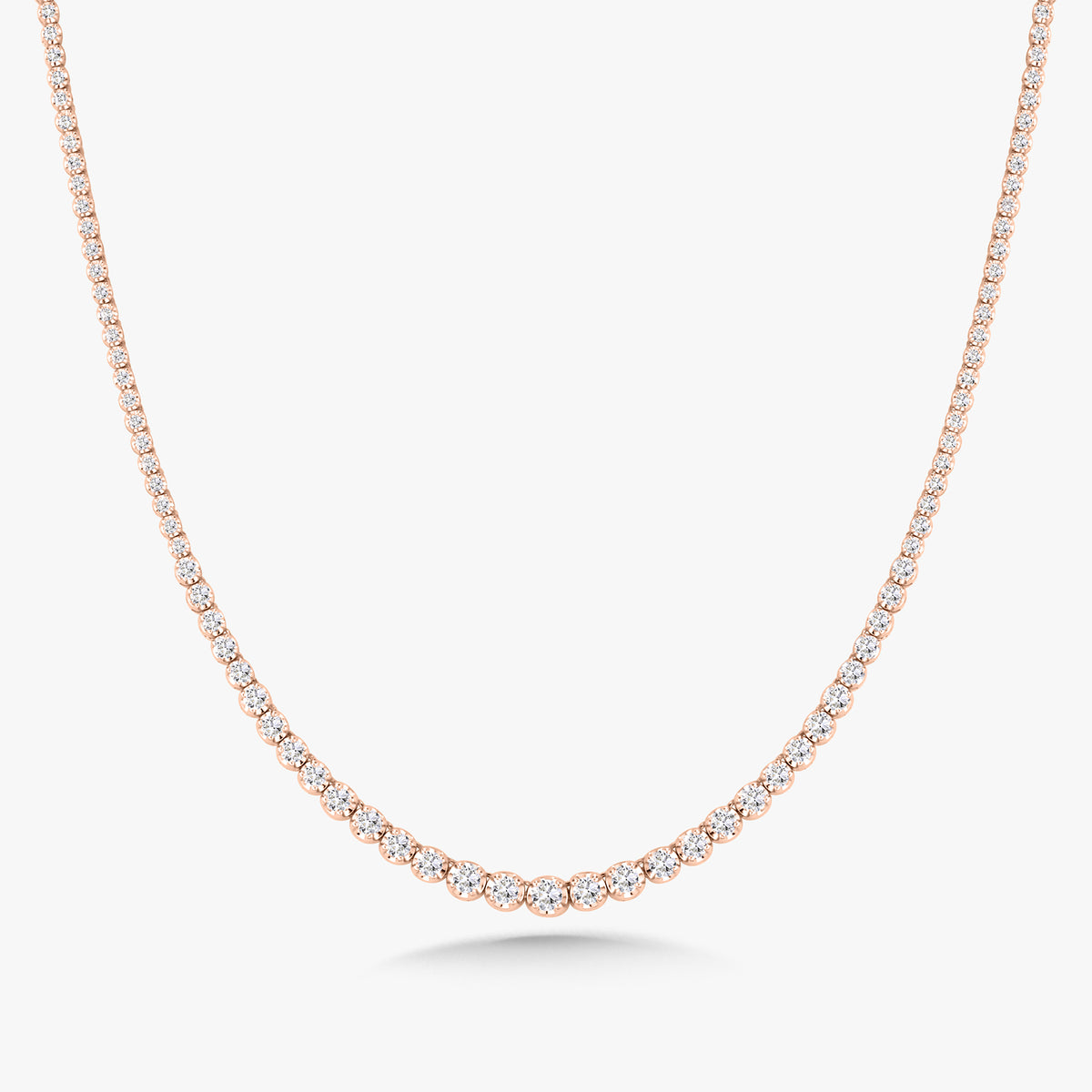 Poppy Illusion Set Diamond Tennis Necklace 5 ctw