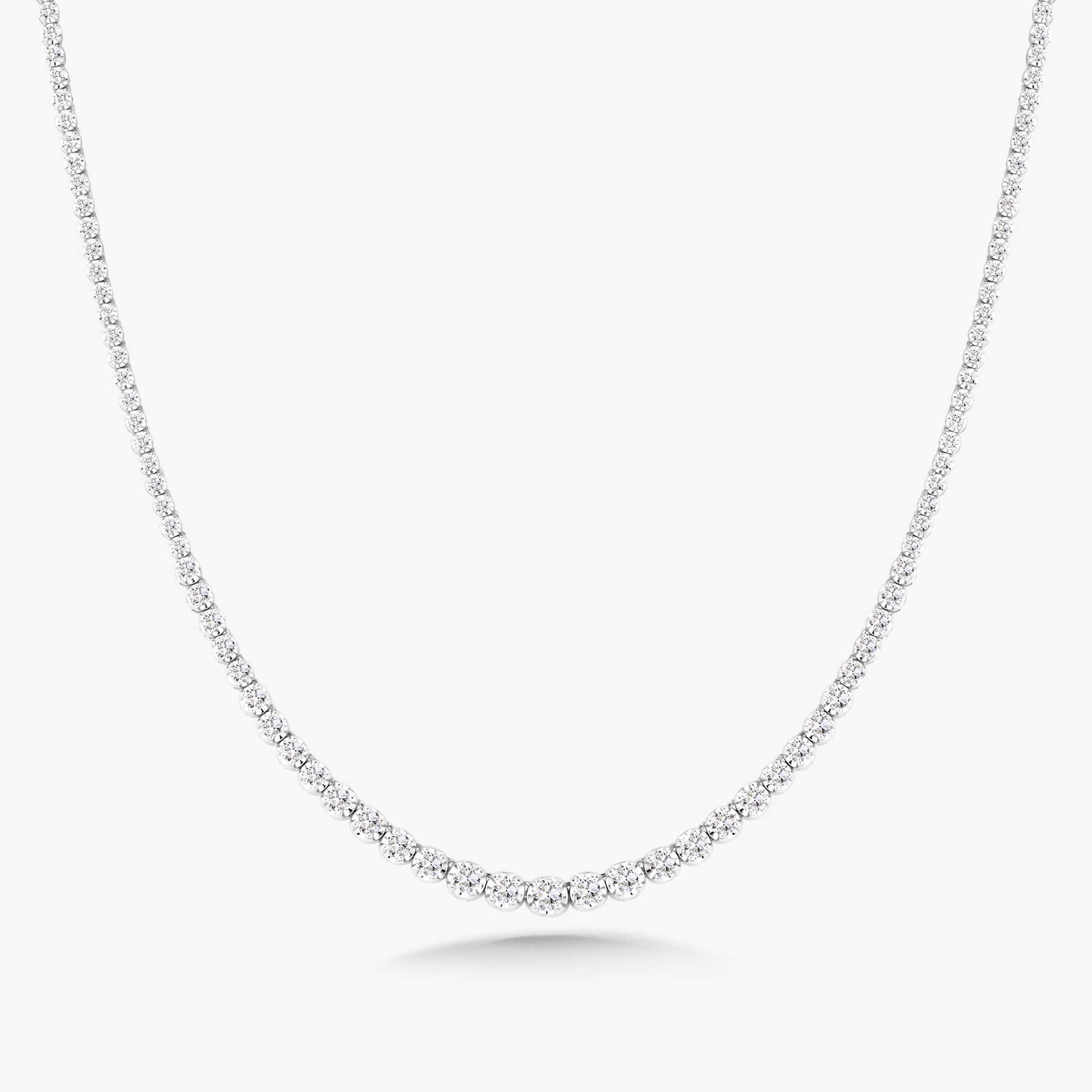 Poppy Illusion Set Diamond Tennis Necklace 5 ctw – RWFJ