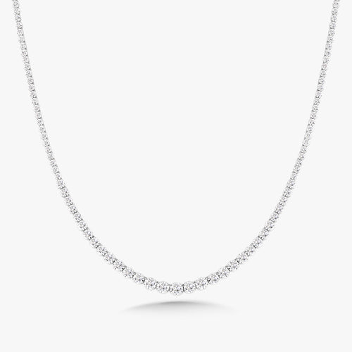 Poppy Illusion Set Diamond Tennis Necklace 5 ctw