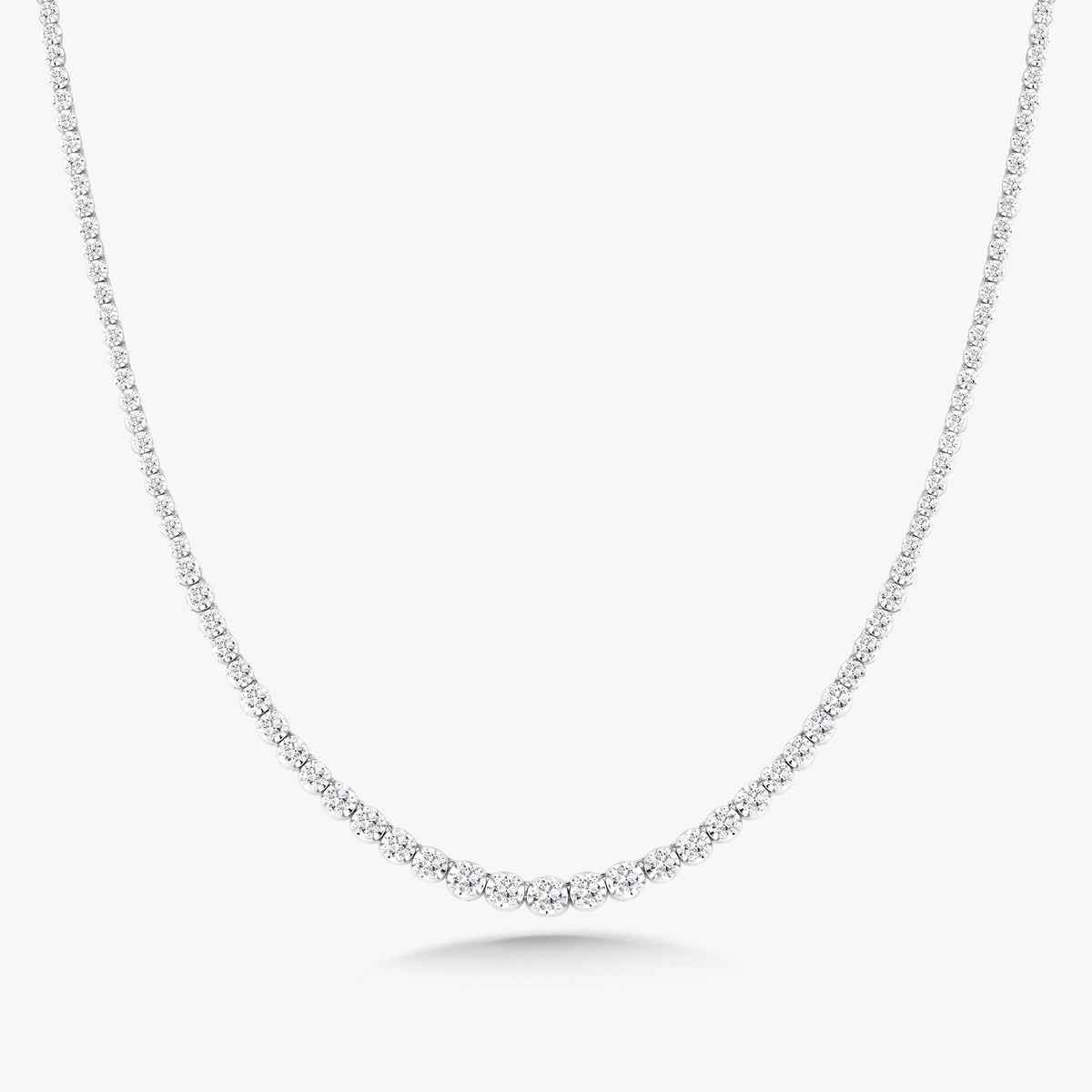 Poppy Illusion Set Diamond Tennis Necklace 5 ctw