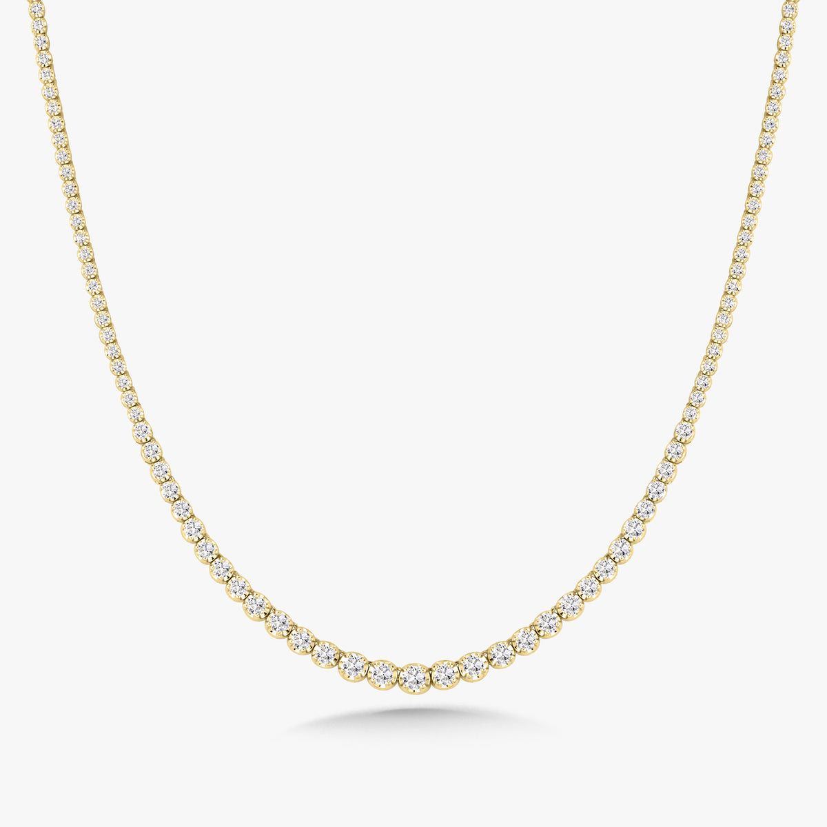 Poppy Illusion Set Diamond Tennis Necklace 5 ctw