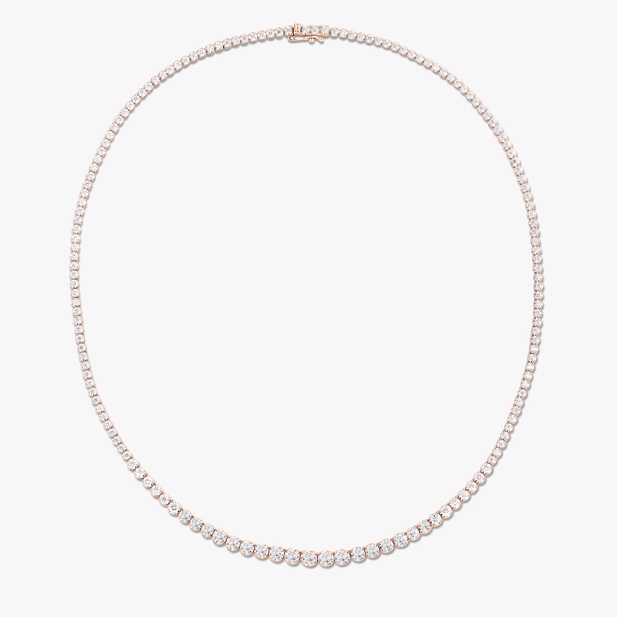 Poppy Illusion Set Diamond Tennis Necklace 5 ctw